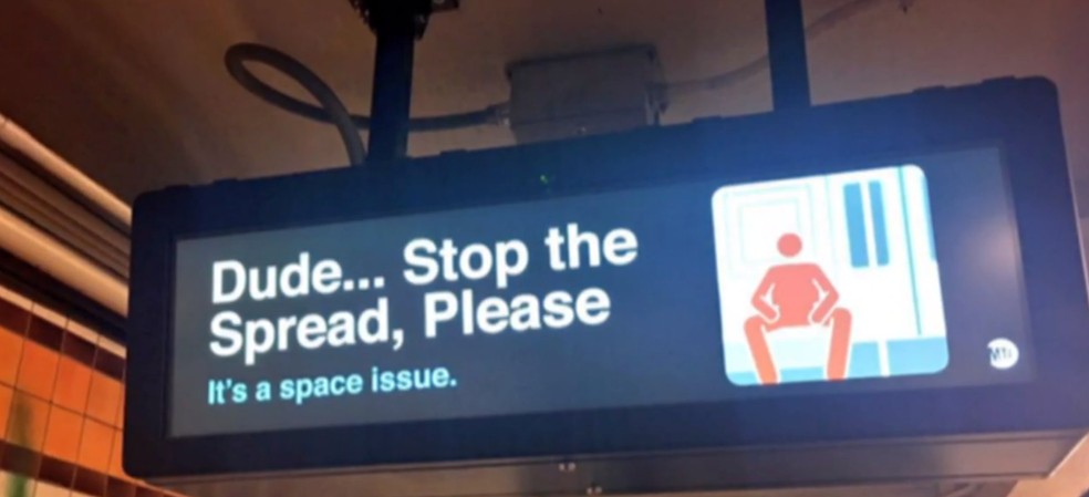 Campanha no metrô de Nova Iorque — Foto: Reprodução/SP2
