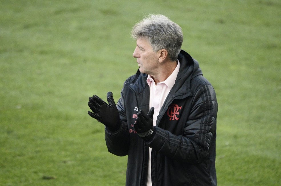 Renato Gaúcho em Corinthians x Flamengo pelo Brasileiro — Foto: Marcos Ribolli