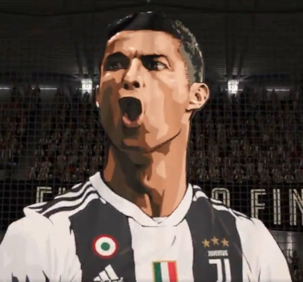 Mosaico de Cristiano Ronaldo no FIFA 19 — Foto: Reprodução
