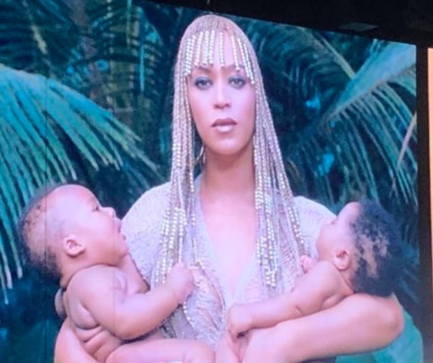Beyonce  os filhos gêmeos, Rumer e Sir Carter (Foto: Reprodução Instagram)