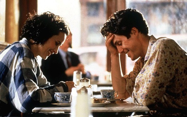 Hugh Grant and Andie MacDowell in Four Weddings and a Funeral (1994) (Photo: Reproduction)