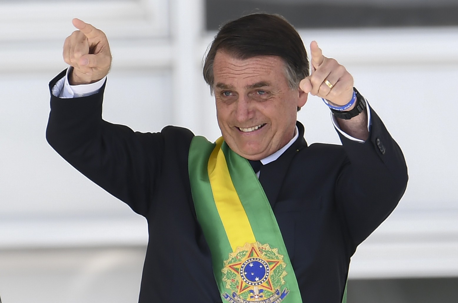 Depois de vestir a faixa, Bolsonaro discursa no parlatório