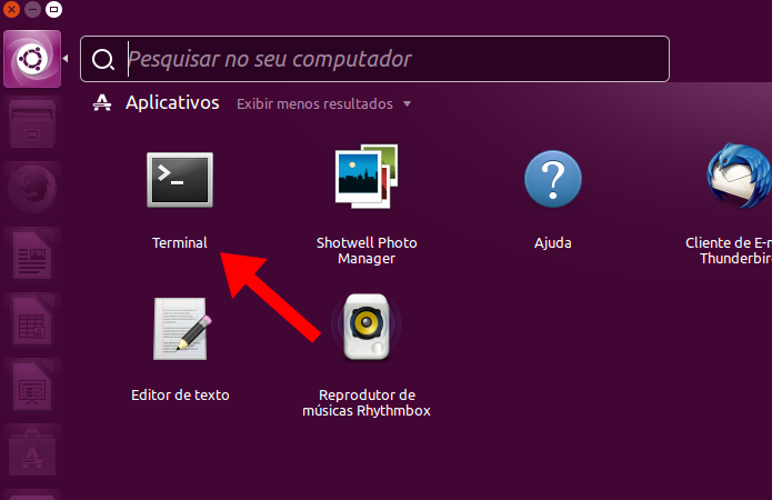 Acesse o terminal no Ubuntu (Foto: Reprodução/Paulo Alves)