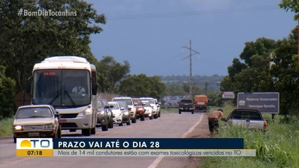 Mais de 14 mil condutores estão com exames toxicológicos vencidos no Tocantins