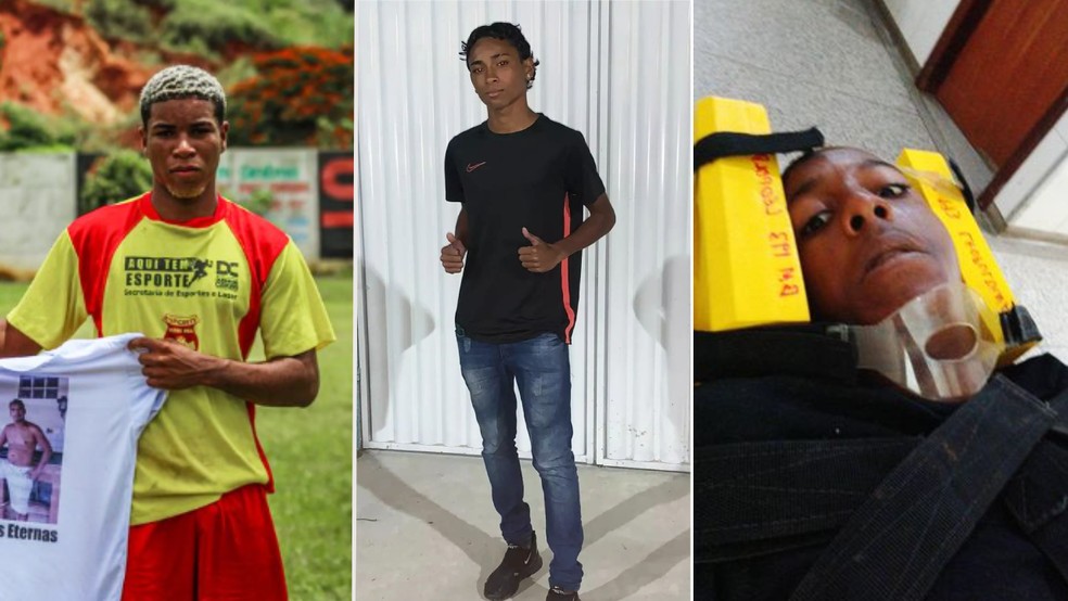 Felipe, caro e Cauan: sobreviventes em estado grave — Foto: Reproduo/Redes sociais