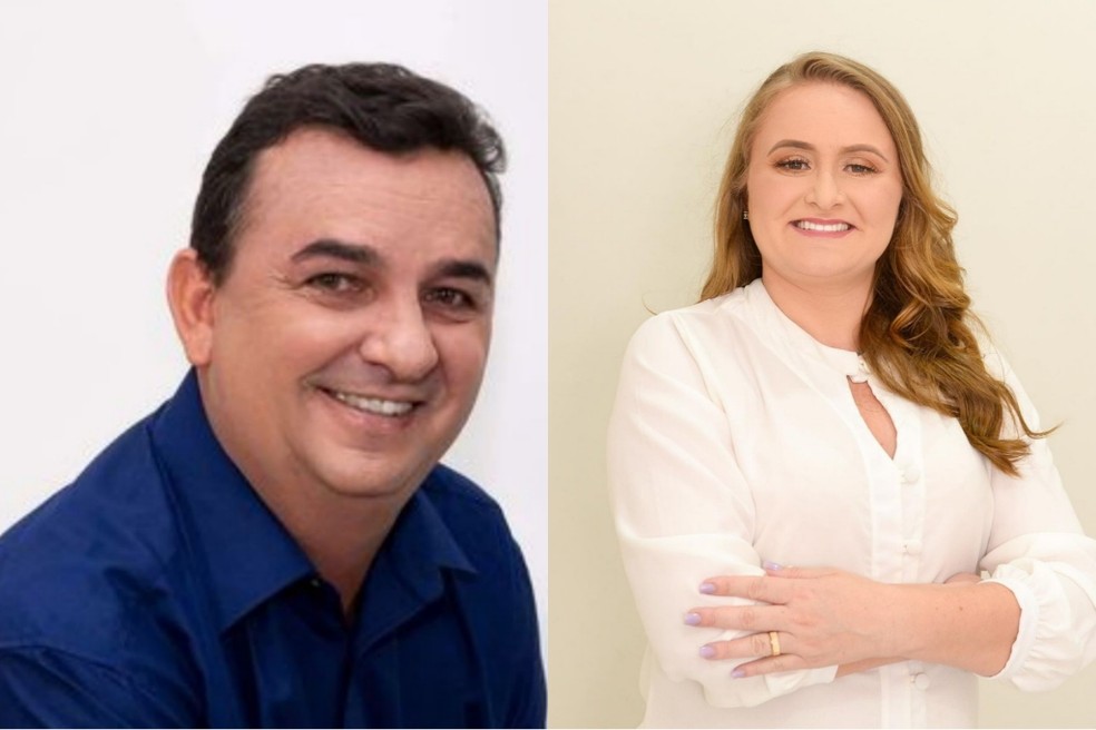 Roberto da Viúva e Flávia Façanha, cassados em Jaguaruana. — Foto: Redes sociais/Reprodução