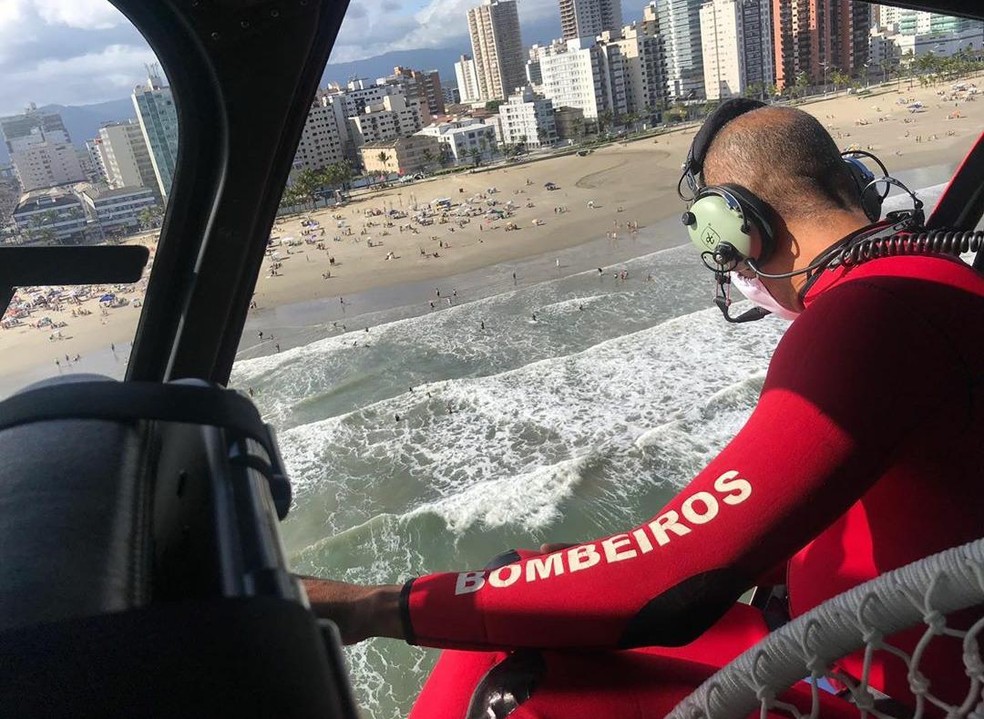Baixada Santista e Vale do Ribeira terão reforço de guarda-vidas durante o verão — Foto: Divulgação/Corpo de Bombeiros
