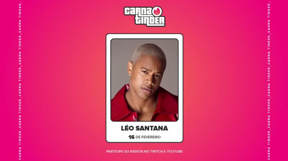 Léo Santana é uma das atrações do CarnaTinder — Foto: Reprodução/Tinder