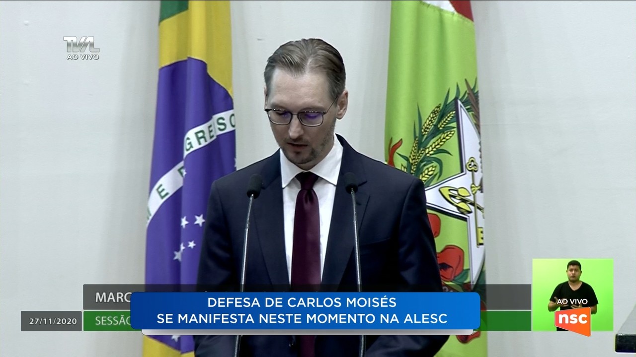 Julgamento do impeachment: Defesa de Carlos Moisés se manifesta na Alesc