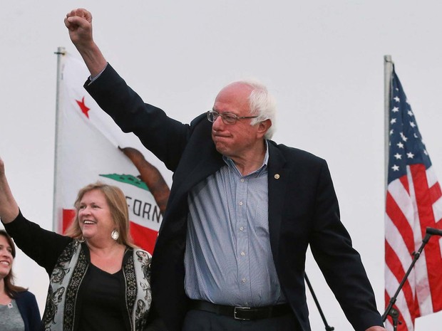 Bernie Sanders em São Francisco, Califórnia (Foto: REUTERS/Elijah Nouvelage)