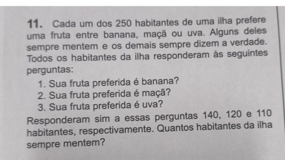 Questão mentira