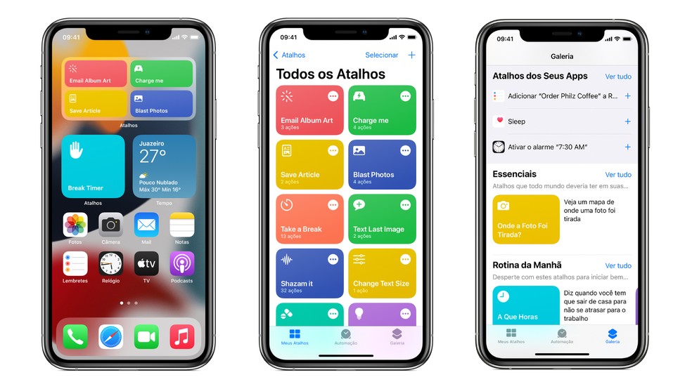 App Atalhos otimiza ações e facilita a vida de usuários de iPhone — Foto: Divulgação/Apple