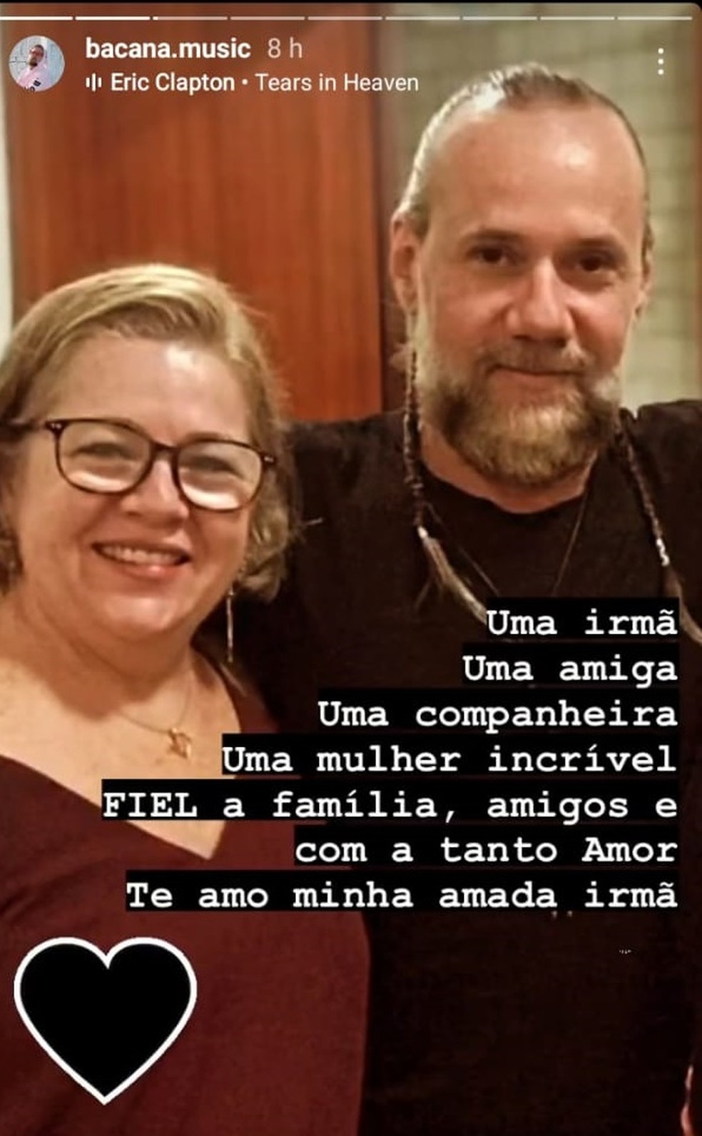 DJ O Bacana e a irmã, Ana Paula, que morreu de Covid-19 no mesmo dia do pai em Maceió — Foto: Reprodução/Instagram