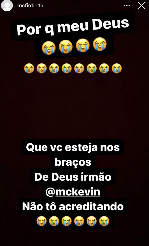 MC Fioti: homenagem a  MC Kevin (Foto: Reprodução Instagram)
