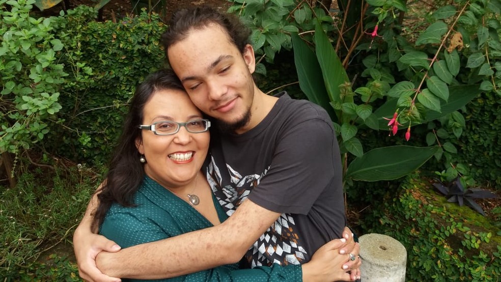 Malu Machado e o filho, Rafael — Foto: Malu Machado/Arquivo Pessoal