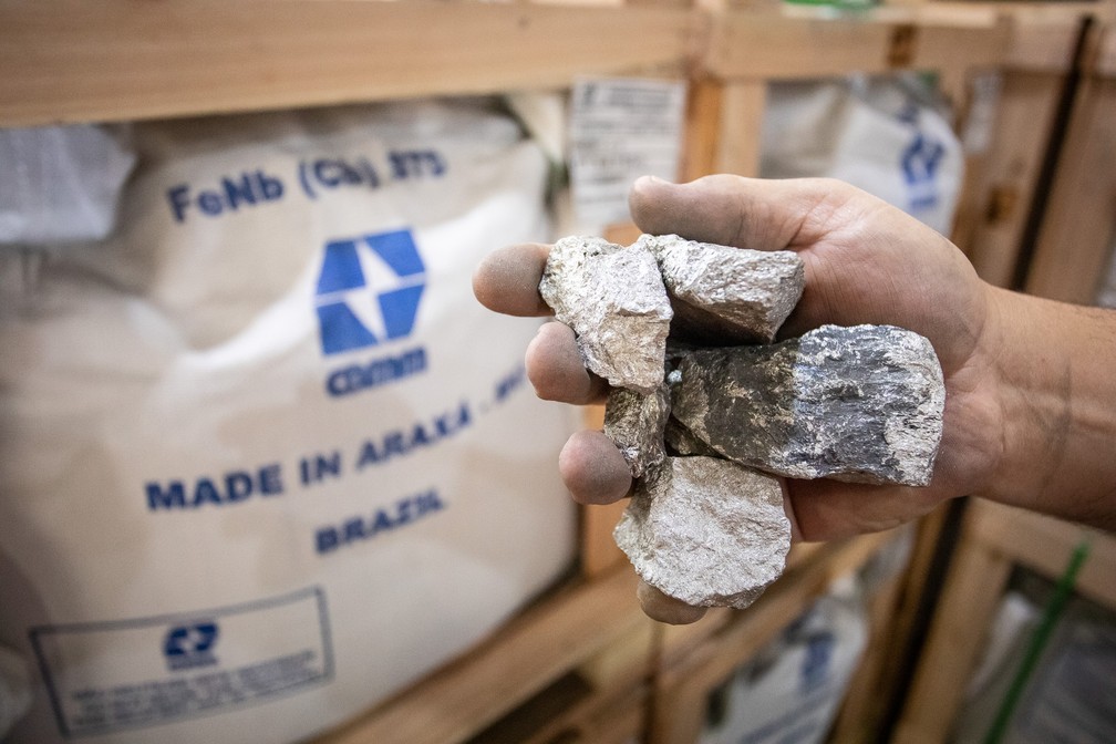 A Companhia Brasileira de Metalurgia e Mineração (CBMM) é a maior produtora mundial de nióbio; cerca de 80% de todo o nióbio que é vendido no mundo são produzidos em Araxá (MG) — Foto: Fabio Tito/G1