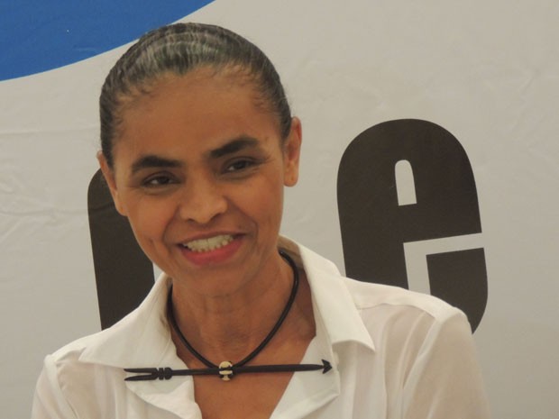 Marina Silva em coletiva no Recife (Foto: Luna Markman / G1)