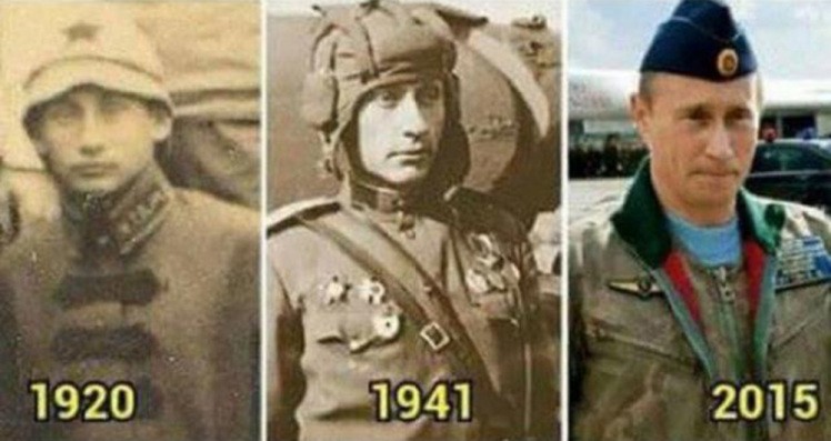Soldados russos e Vladimir Putin: seriam a mesma pessoa? (Foto: reprodução)