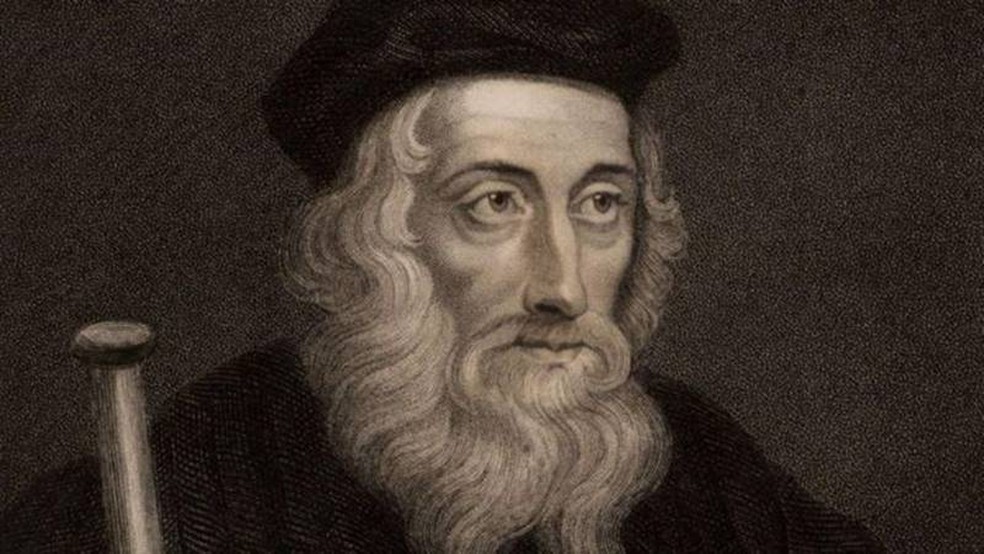 John Wycliffe em pintura preta e branca — Foto: GETTY IMAGES/via BBC