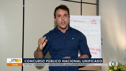 Professor explica como escolher uma das áreas disponíveis no Concurso Nacional Unificado