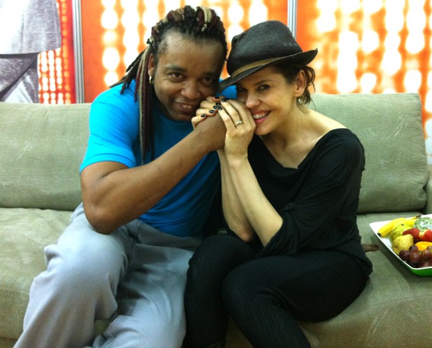Maurício Wetzel e Bárbara Paz (Foto: Domingão do Faustão / TV Globo)