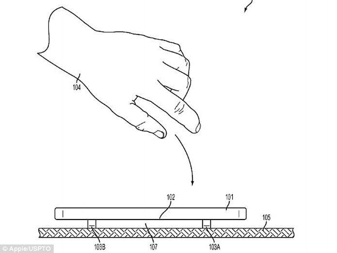 Patente da Apple revela sistema mecânico de proteção para tela do iPhone (Foto: Reprodução/PhoneArena)