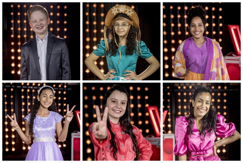 Gustavo Bardim, Helloysa do Pandeiro, Isabelly Sampaio, Izabelle Ribeiro, Maria Vict�ria e Ruany Keveny tamb�m se apresentaram no palco do 'The Voice Kids'. � Foto: Globo/Jo�o Cotta