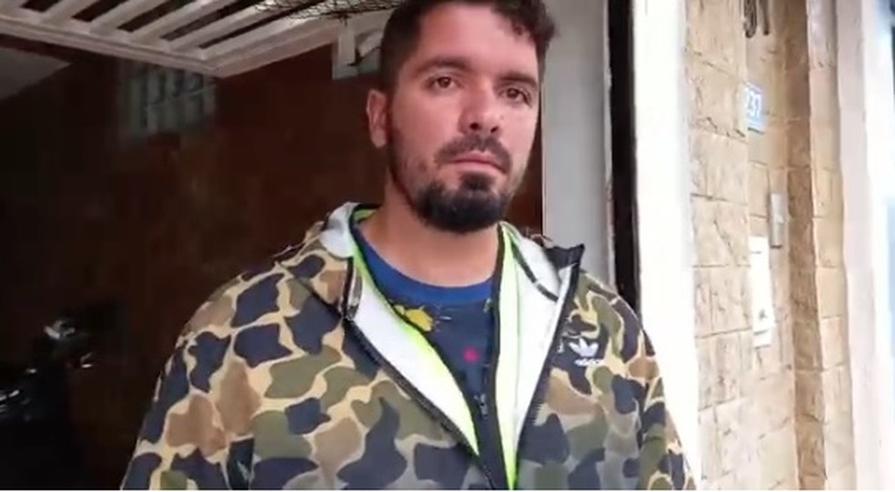 O eletricista Victor Leonardo Marques, responsável por encontrar a cachorrinha Pandora neste domingo (30). — Foto: Reprodução