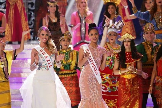 Sancler Frantz no concurso Beach Beauty, que aconteceu em Bali, na Indonésia (Foto: Arquivo pessoal)