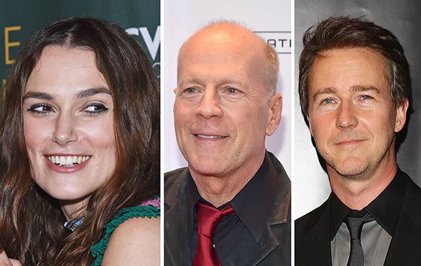 Keira Knightley, Bruce Willis e Edward Norton estão entre os que conseguiram irritar diretores de cinema (Foto: Getty Images)