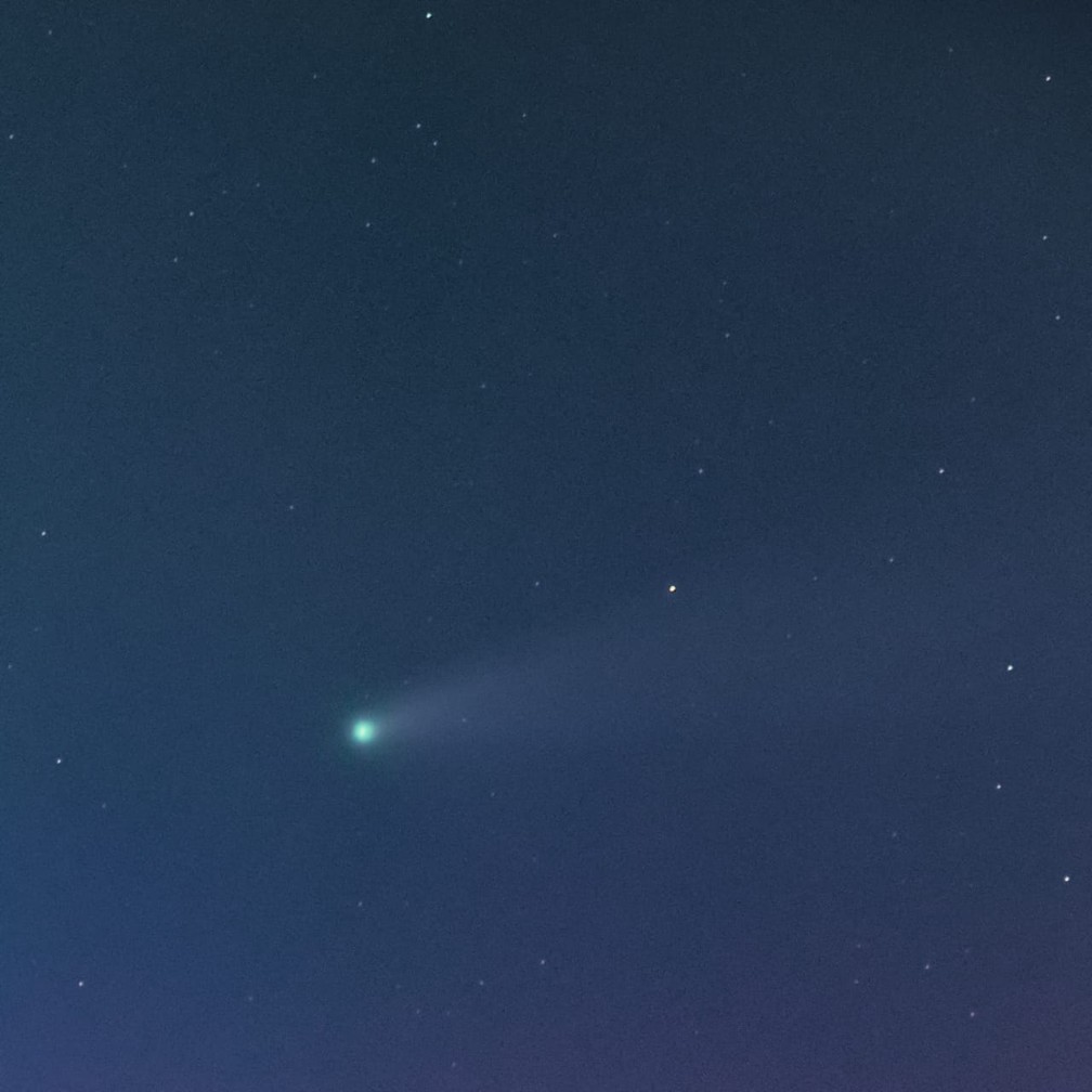 Cometa Neowise visto no Distrito Federal — Foto: Léo Caldas/Arquivo pessoal