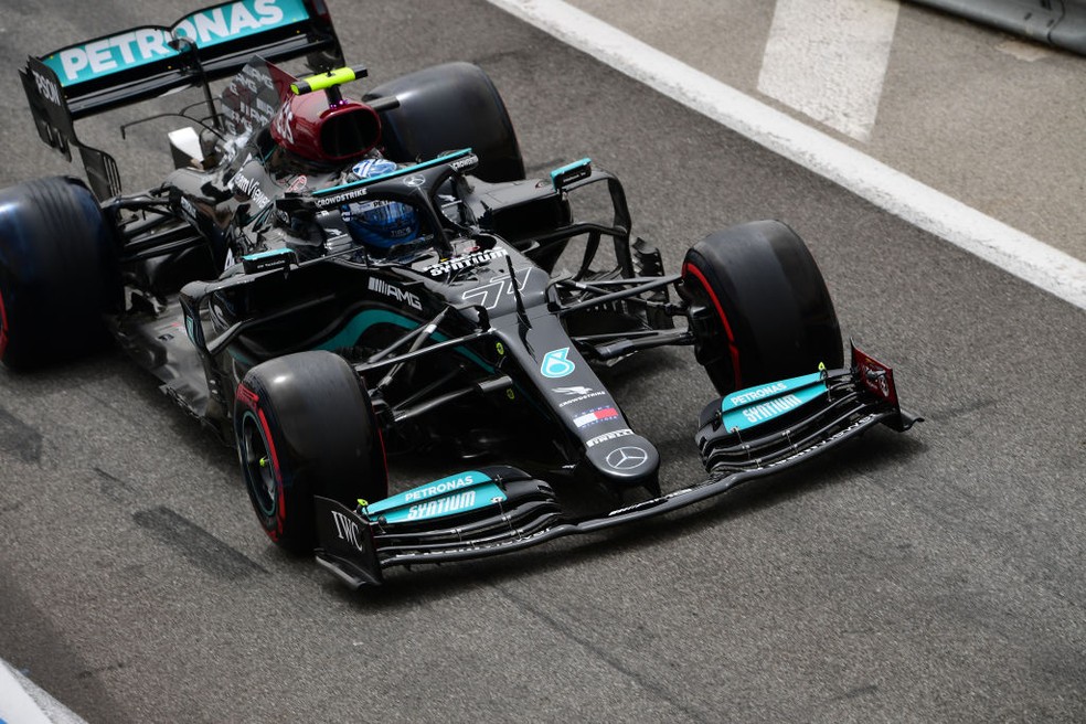 Valtteri Bottas, da Mercedes, foi o mais rápido do Q2 na classificação do GP da França — Foto:  Andrea Diodato/NurPhoto via Getty Images