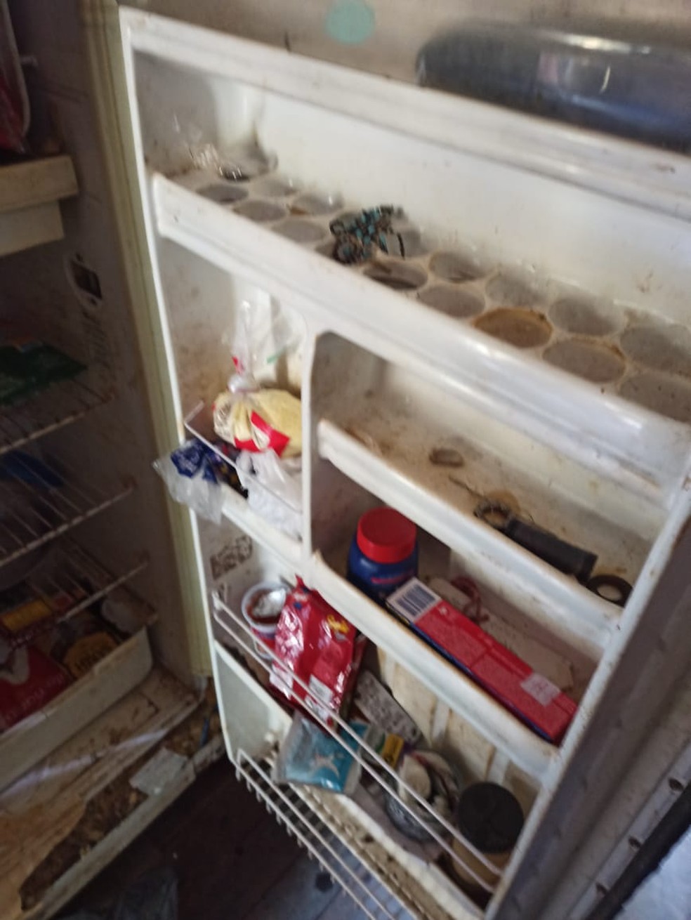 Casa não tinha comida e nem luz elétrica em Rio Branco — Foto: Arquivo/Polícia Civil 