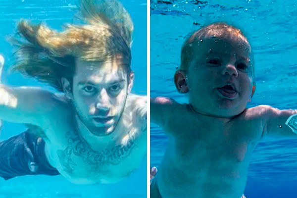 Spencer Elden, o Bebê do Nirvana (Foto: reprodução facebook e divulgação)