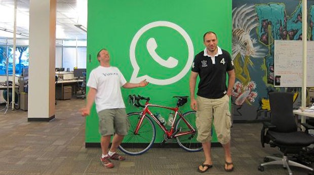  O americano Brian Acton e o ucraniano Jan Koum: eles são os fundadores do WhatsApp (Foto: Divulgação)