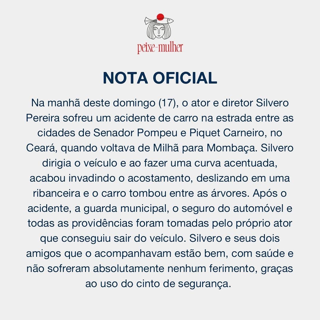 Silvero Pereira sofre acidente (Foto: Reprodução/Instagram)