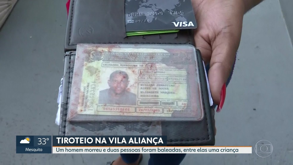 Leonardo morreu baleado na comunidade Vila Aliança, em Bangu — Foto: Reprodução / TV Globo