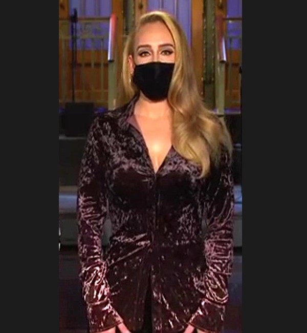 Adele em promo do programa Saturday Night Live (Foto: Reprodução NBC)