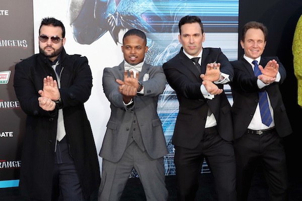 David Jason Frank e seus colegas do elenco original de 'Power Rangers' (Foto: Getty Images)