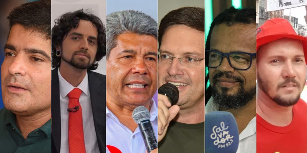 Candidatos ao governo da Bahia 2022 — Foto: arte g1/divulgação