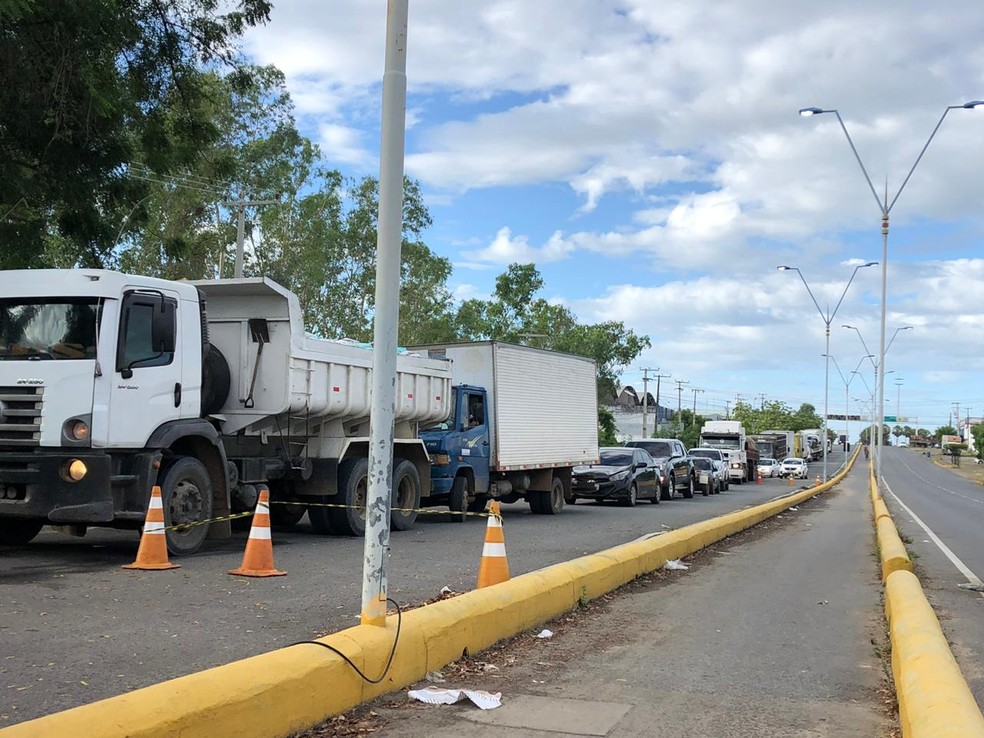 O acesso à cidade de Sobral, que está em lockdown para evitar a disseminação do coronavírus, é restrito — Foto: Mateus Ferreira/SVM