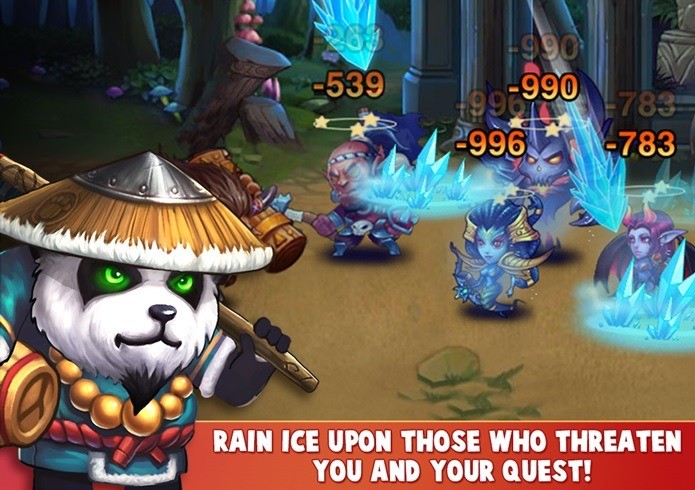 Jogo de combate em turnos traz personagens inspirado em jogos como World of Warcraft e Dota2 (Foto: Divulgação)