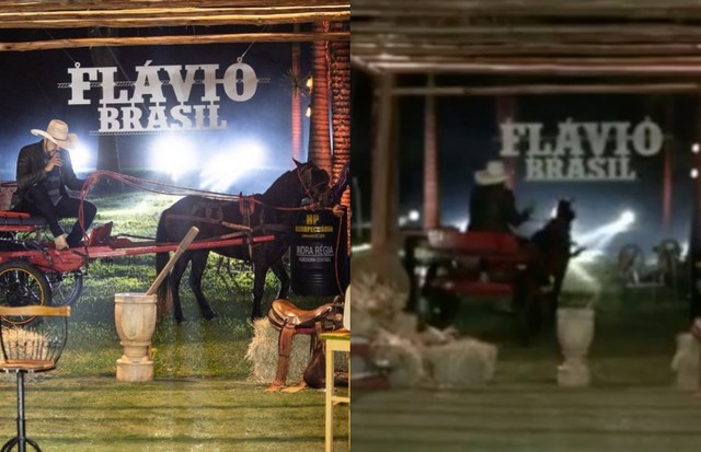 Sertanejo viraliza após cavalo fugir com ele durante live (Foto: Reprodução/Instagram)