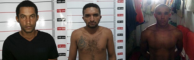 Elieldon Almeida Ferreira, Ivan de Sousa Ribeiro e Ismael de Sousa Lino são suspeitos de matar Domingos Tavares da Silva a pauladas (Foto: Divulgação/PC-TO)