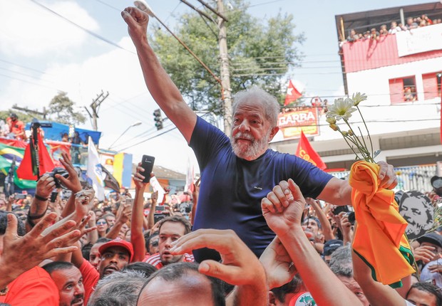 O ex-presidente Luiz Inácio Lula da Silva após missa no sábado (Foto: Ricardo Stuckert/Fotos Públicas)