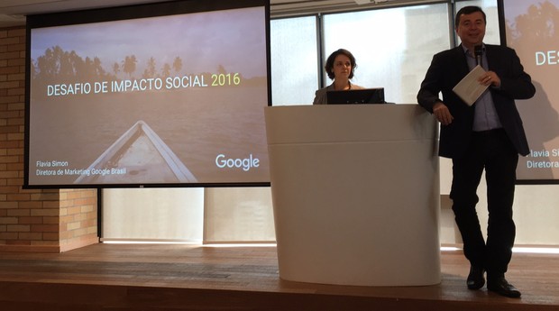 Fabio Coelho, presidente do Google Brasil, durante evento de lançamento do Desafio Google de Impacto Social (Foto: Fabiana Pires)