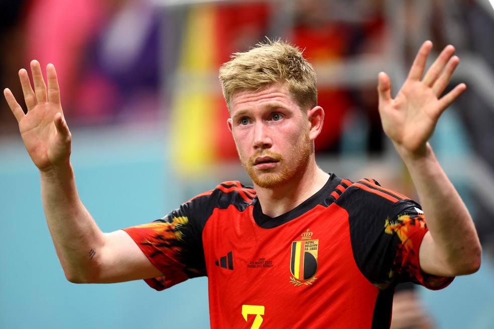 De Bruyne durante o jogo da Bélgica contra o Canadá — Foto: Reuters