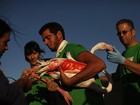 Cerca de 500 flamingos são medidos e identificados em reserva espanhola
