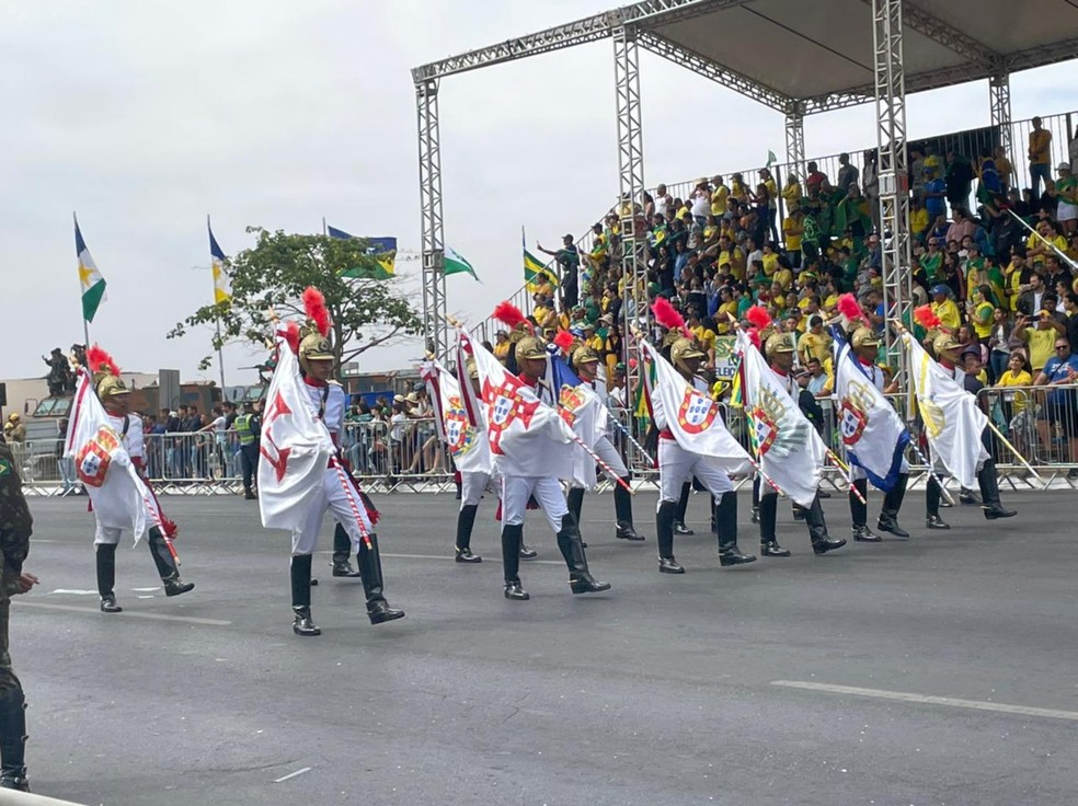 Desfile de 7 de Setembro na Esplanada dos Ministérios, em Brasília — Foto: Walder Galvão/g1
