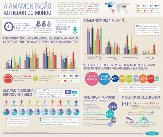 Pesquisa Global Lansinoh sobre Aleitamento Materno 2015_Mundo (Foto: Lansinoh Brasil)